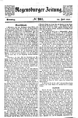 Regensburger Zeitung Sonntag 24. Juli 1853