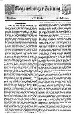 Regensburger Zeitung Dienstag 26. Juli 1853