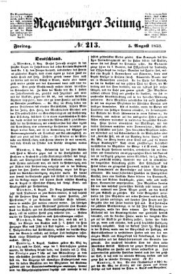 Regensburger Zeitung Freitag 5. August 1853