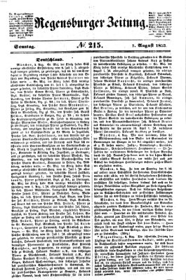 Regensburger Zeitung Sonntag 7. August 1853