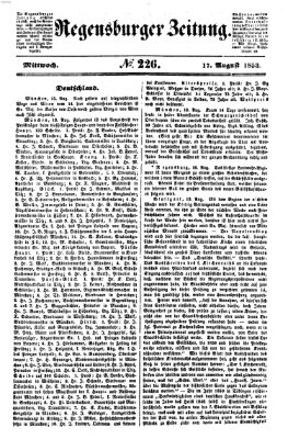 Regensburger Zeitung Mittwoch 17. August 1853