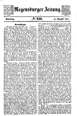 Regensburger Zeitung Sonntag 21. August 1853