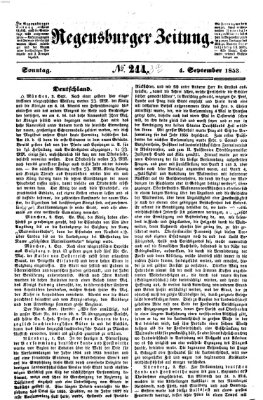 Regensburger Zeitung Sonntag 4. September 1853