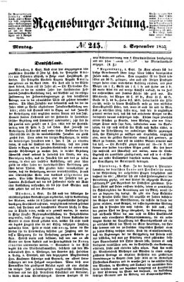 Regensburger Zeitung Montag 5. September 1853