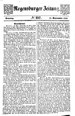 Regensburger Zeitung Sonntag 18. September 1853