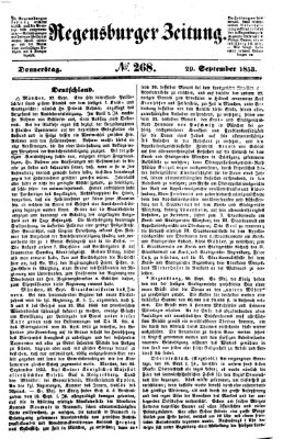 Regensburger Zeitung Donnerstag 29. September 1853