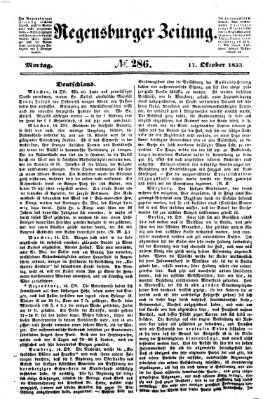 Regensburger Zeitung Montag 17. Oktober 1853