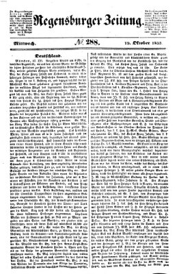 Regensburger Zeitung Mittwoch 19. Oktober 1853