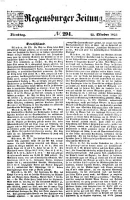 Regensburger Zeitung Dienstag 25. Oktober 1853