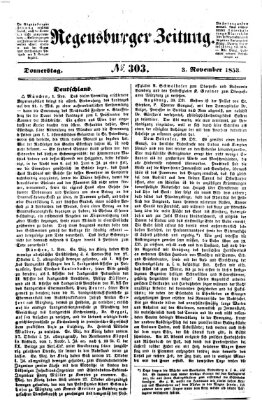 Regensburger Zeitung Donnerstag 3. November 1853