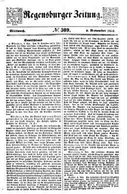 Regensburger Zeitung Mittwoch 9. November 1853