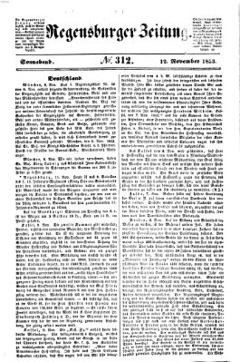 Regensburger Zeitung Samstag 12. November 1853