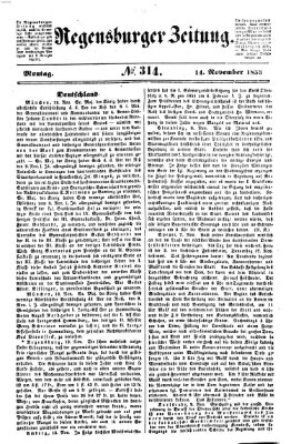 Regensburger Zeitung Montag 14. November 1853