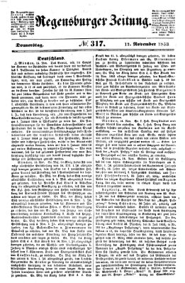 Regensburger Zeitung Donnerstag 17. November 1853