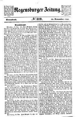 Regensburger Zeitung Samstag 19. November 1853