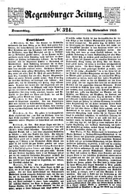 Regensburger Zeitung Donnerstag 24. November 1853