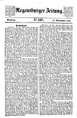 Regensburger Zeitung Sonntag 27. November 1853