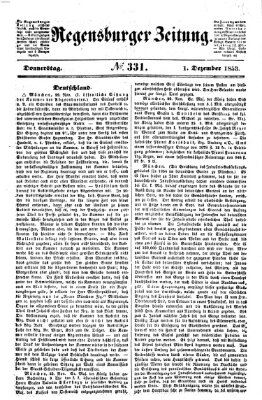 Regensburger Zeitung Donnerstag 1. Dezember 1853