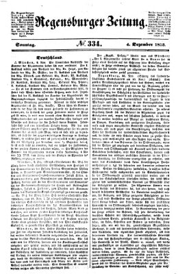 Regensburger Zeitung Sonntag 4. Dezember 1853