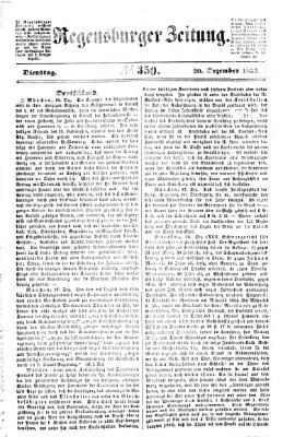 Regensburger Zeitung Dienstag 20. Dezember 1853