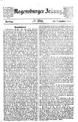 Regensburger Zeitung Freitag 23. Dezember 1853