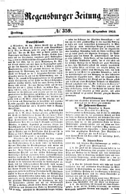 Regensburger Zeitung Freitag 30. Dezember 1853