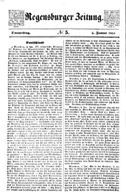 Regensburger Zeitung Donnerstag 5. Januar 1854