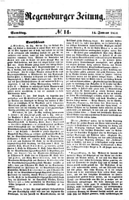 Regensburger Zeitung Samstag 14. Januar 1854