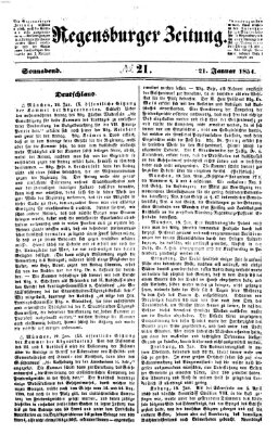 Regensburger Zeitung Samstag 21. Januar 1854