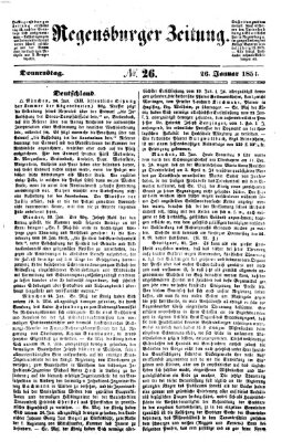 Regensburger Zeitung Donnerstag 26. Januar 1854