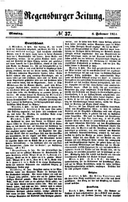 Regensburger Zeitung Montag 6. Februar 1854