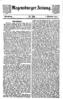 Regensburger Zeitung Dienstag 7. Februar 1854