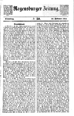 Regensburger Zeitung Dienstag 28. Februar 1854