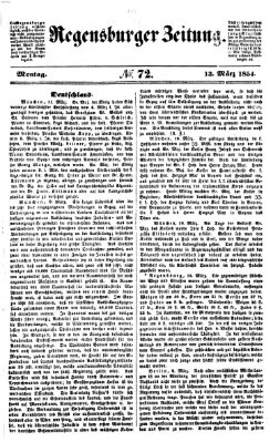 Regensburger Zeitung Montag 13. März 1854