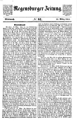 Regensburger Zeitung Mittwoch 22. März 1854