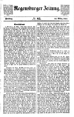 Regensburger Zeitung Freitag 24. März 1854