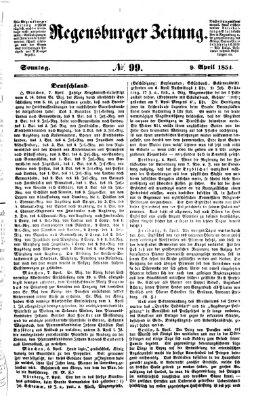 Regensburger Zeitung Sonntag 9. April 1854