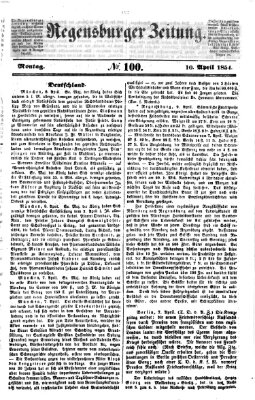 Regensburger Zeitung Montag 10. April 1854