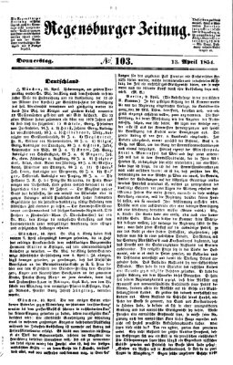 Regensburger Zeitung Donnerstag 13. April 1854