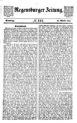 Regensburger Zeitung Sonntag 23. April 1854