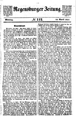 Regensburger Zeitung Montag 24. April 1854