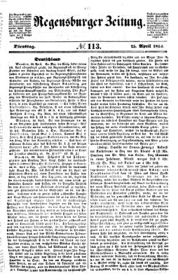 Regensburger Zeitung Dienstag 25. April 1854