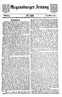 Regensburger Zeitung Montag 22. Mai 1854