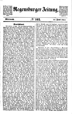 Regensburger Zeitung Mittwoch 14. Juni 1854