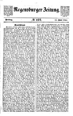 Regensburger Zeitung Freitag 30. Juni 1854