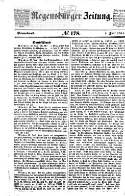 Regensburger Zeitung Samstag 1. Juli 1854