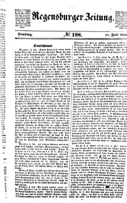 Regensburger Zeitung Dienstag 11. Juli 1854