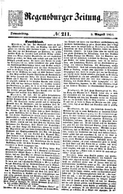 Regensburger Zeitung Donnerstag 3. August 1854