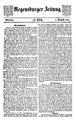 Regensburger Zeitung Montag 7. August 1854