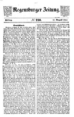 Regensburger Zeitung Freitag 11. August 1854